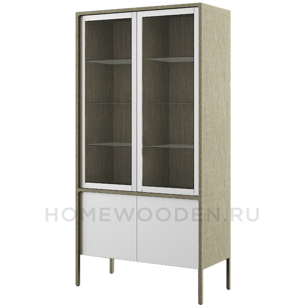 Шкаф с витриной D4 Хитроу ВМФ-1661