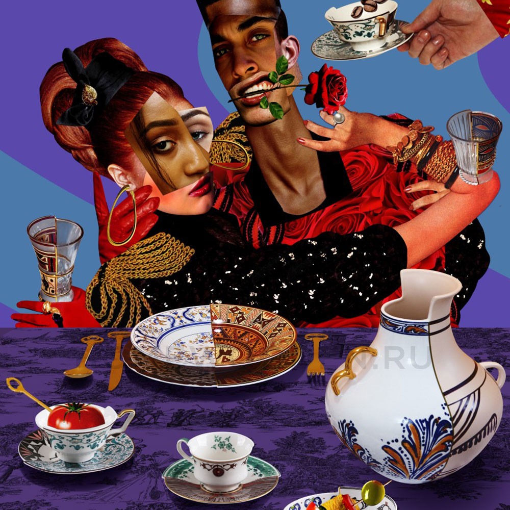 Чайная пара Seletti hybrid Aspero