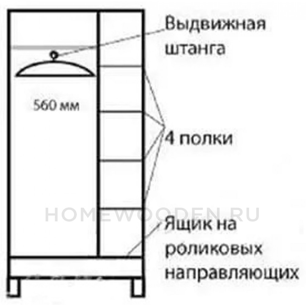 Шкаф комбинированный Марсель 028 ВМФ-6008