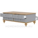 Стол журнальный Рандеву 04 из МДФ и массива сосны