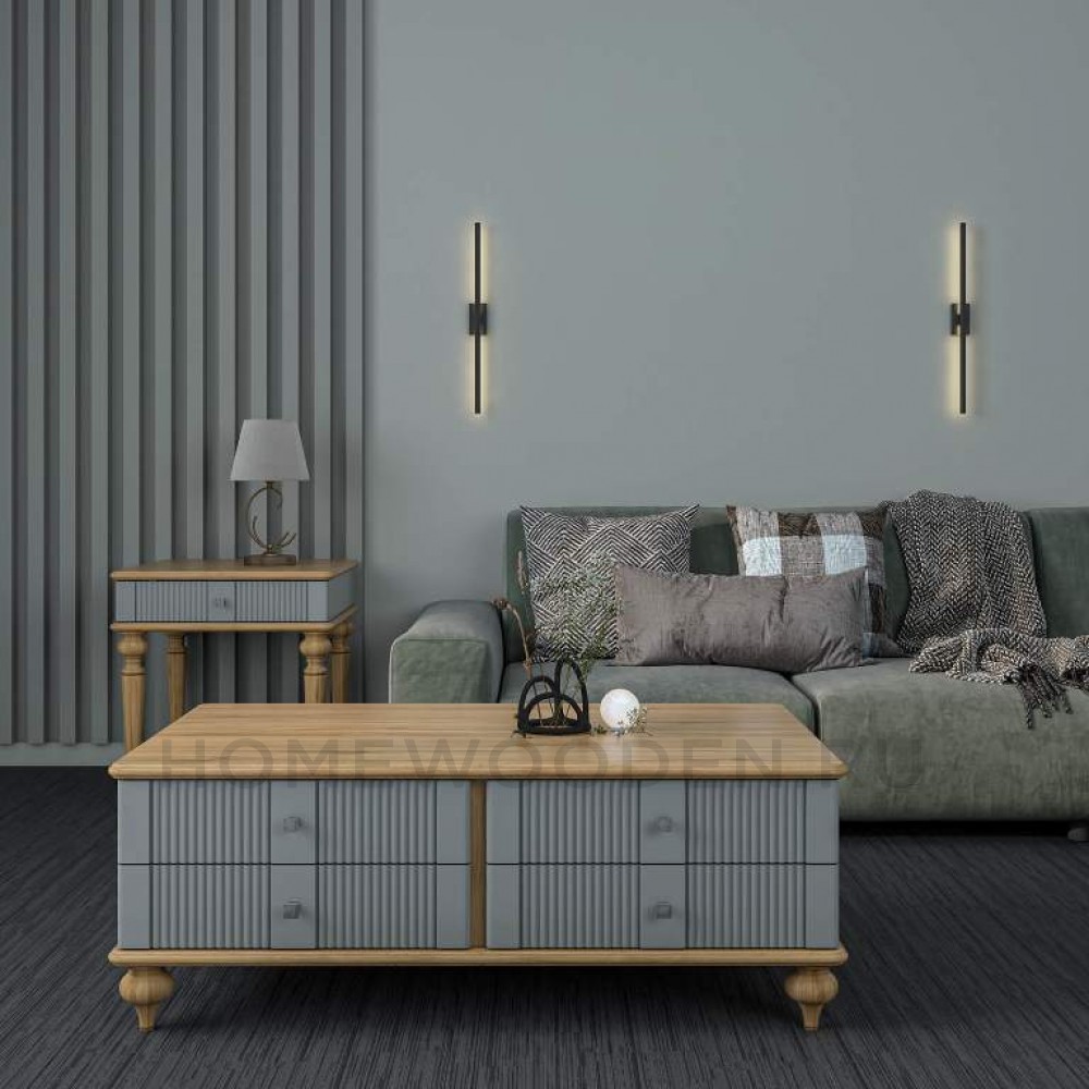 Стол журнальный Рандеву 04 из МДФ и массива сосны