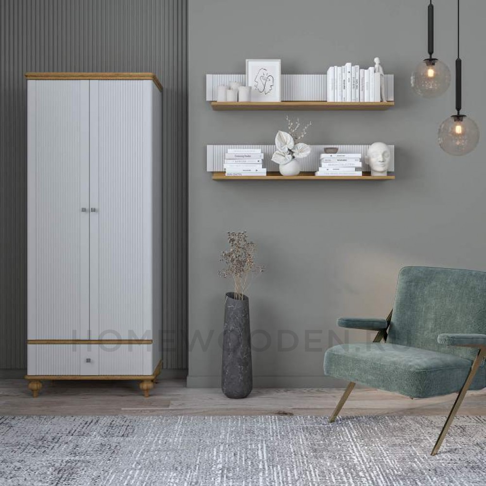 Полка настенная Рандеву 120 из массива сосны