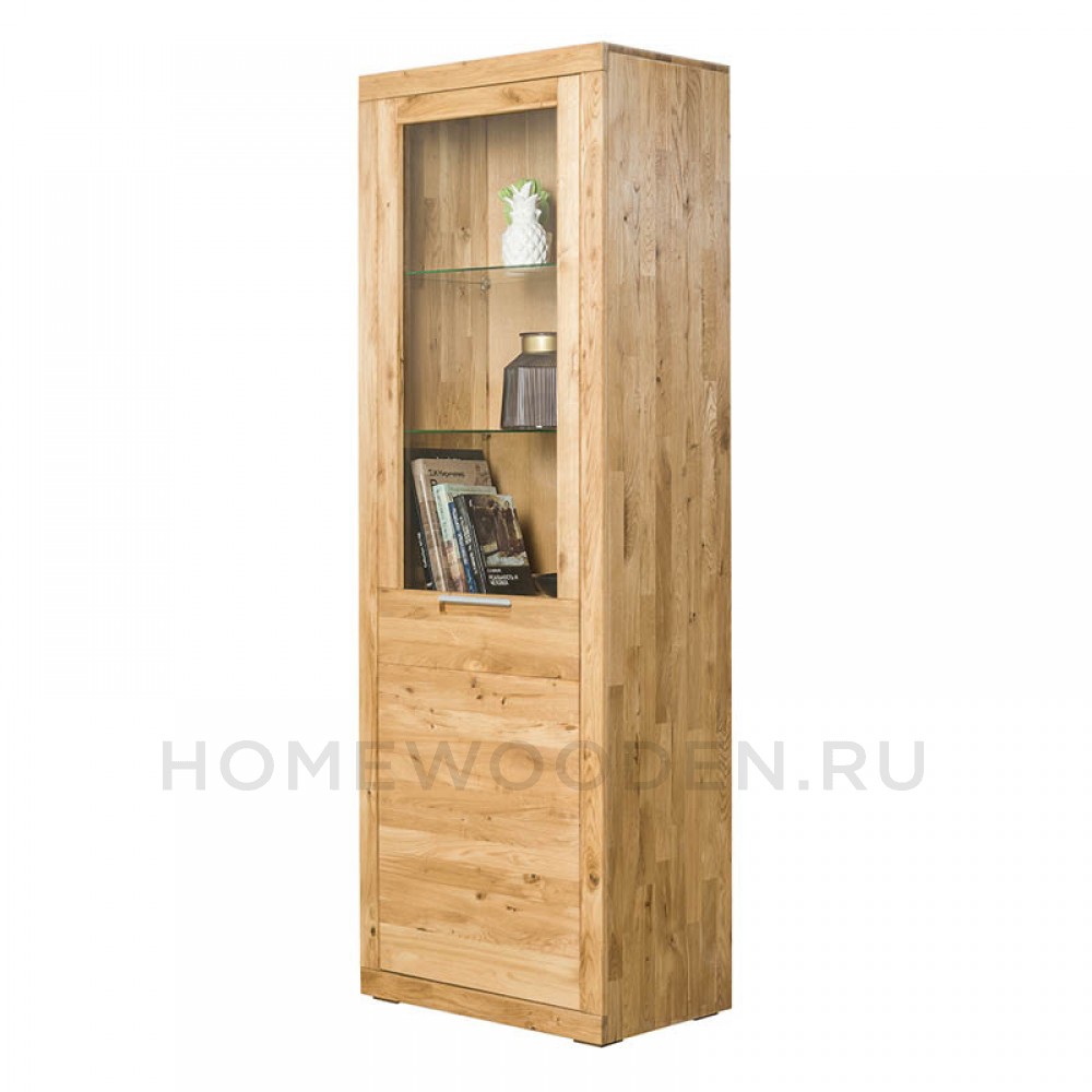 Шкаф с витриной LEROY 01 из массива дуба