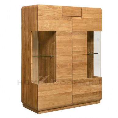 Шкаф с витриной FAINA 2.1 из массива дуба
