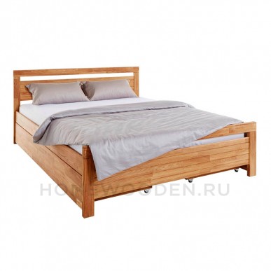 Кровать Бергдис из массива дуба 