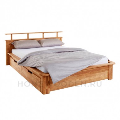 Кровать Кельда из массива дуба 