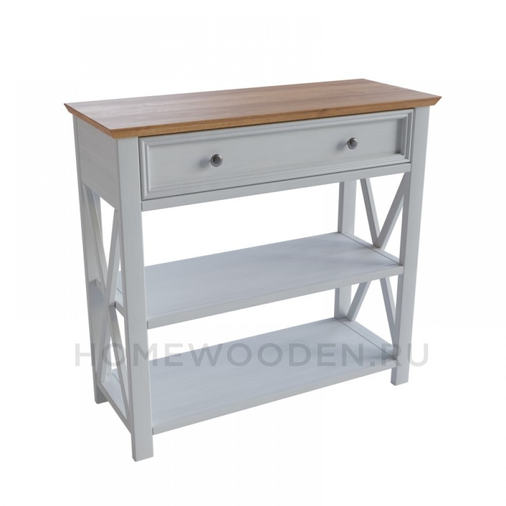 Консоль Форест белый воск/антик