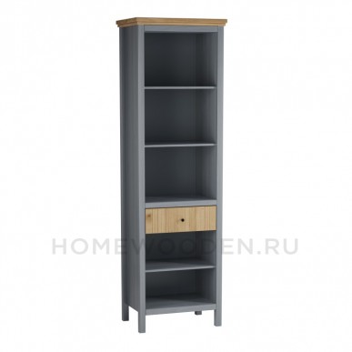 Стеллаж Сканди с ящиком серый 7046/антик