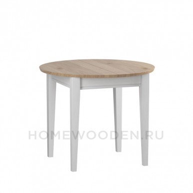 СТОЛ ОБЕДЕННЫЙ РАСКЛАДНОЙ ФОРЕСТ 90/125 БЕЛЫЙ ВОСК/АНТИК