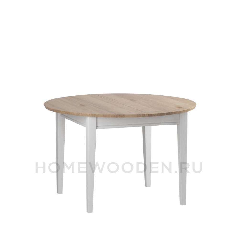 СТОЛ ОБЕДЕННЫЙ РАСКЛАДНОЙ ФОРЕСТ/СКАНДИ 110/145 БЕЛЫЙ ВОСК/АНТИК