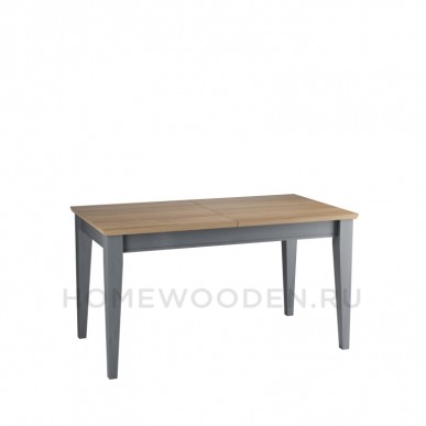 СТОЛ ОБЕДЕННЫЙ ФОРЕСТ/СКАНДИ 140Х77 СО ВСТАВКОЙ СЕРЫЙ 7046/АНТИК