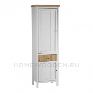 ШКАФ ДЛЯ ПОСУДЫ СКАНДИ 2 ГЛУХИЕ ДВЕРИ И ЯЩИК БЕЛЫЙ/АНТИК