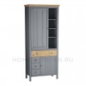 ШКАФ ДЛЯ ПОСУДЫ СКАНДИ 2 ГЛУХИЕ ДВЕРИ И ЯЩИКИ СЕРЫЙ 7046/АНТИК