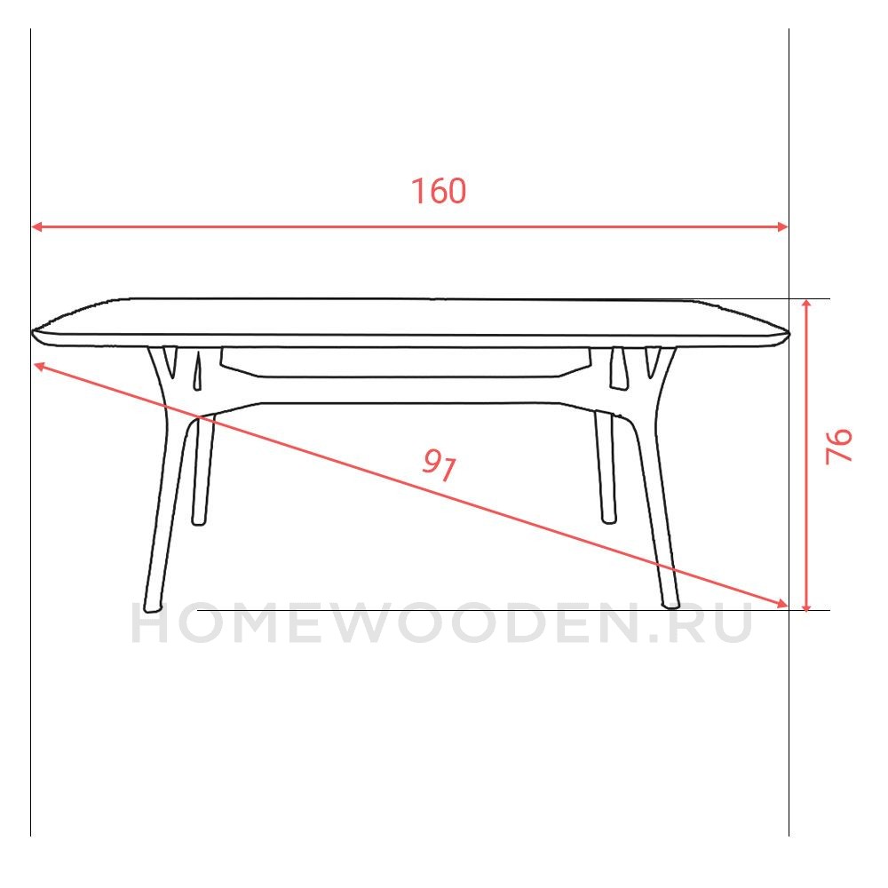 Стол обеденный Винара 200х91