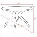 Стол обеденный Архар круглый 110х110
