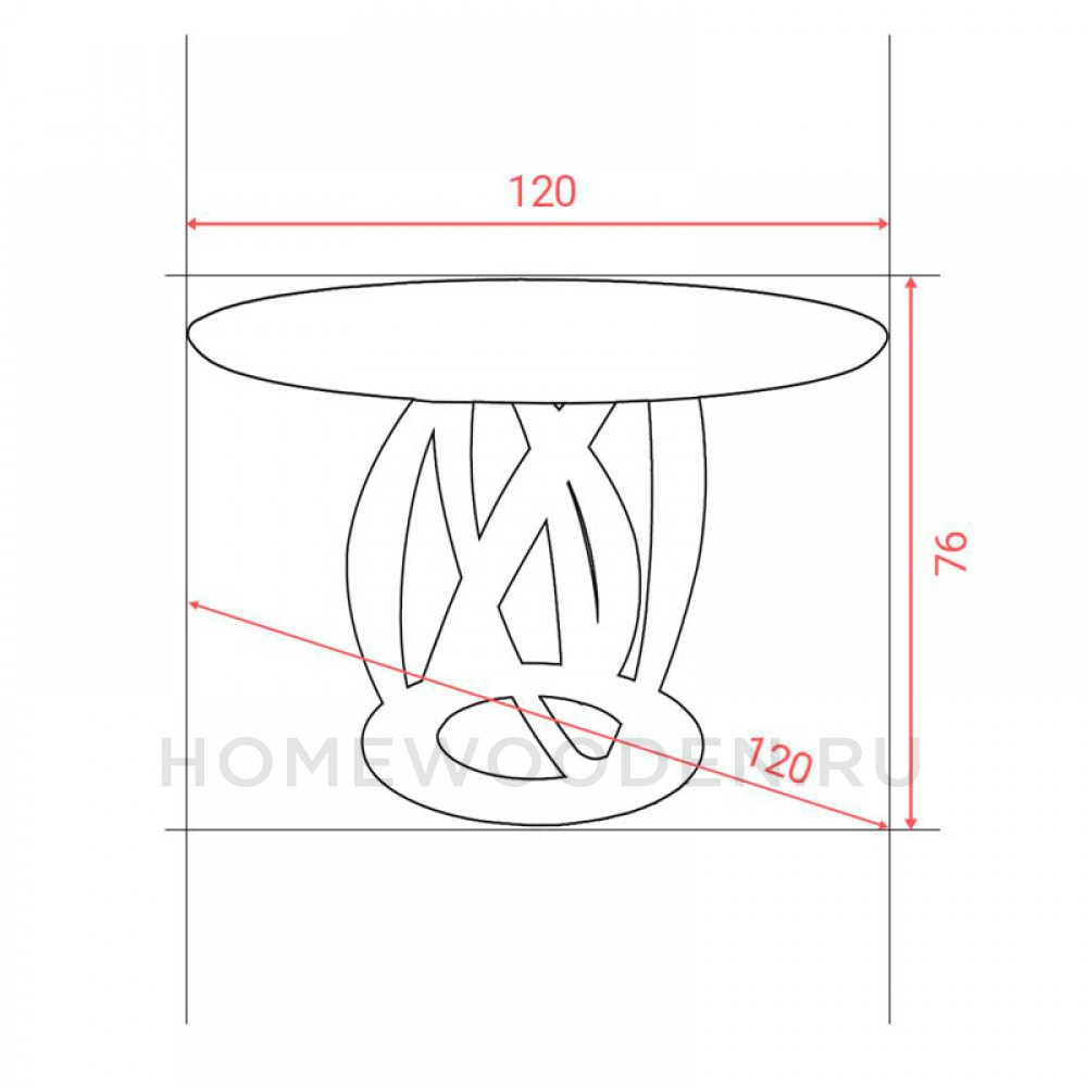 Стол обеденный Инфинити 120х120 стеклянная столешница