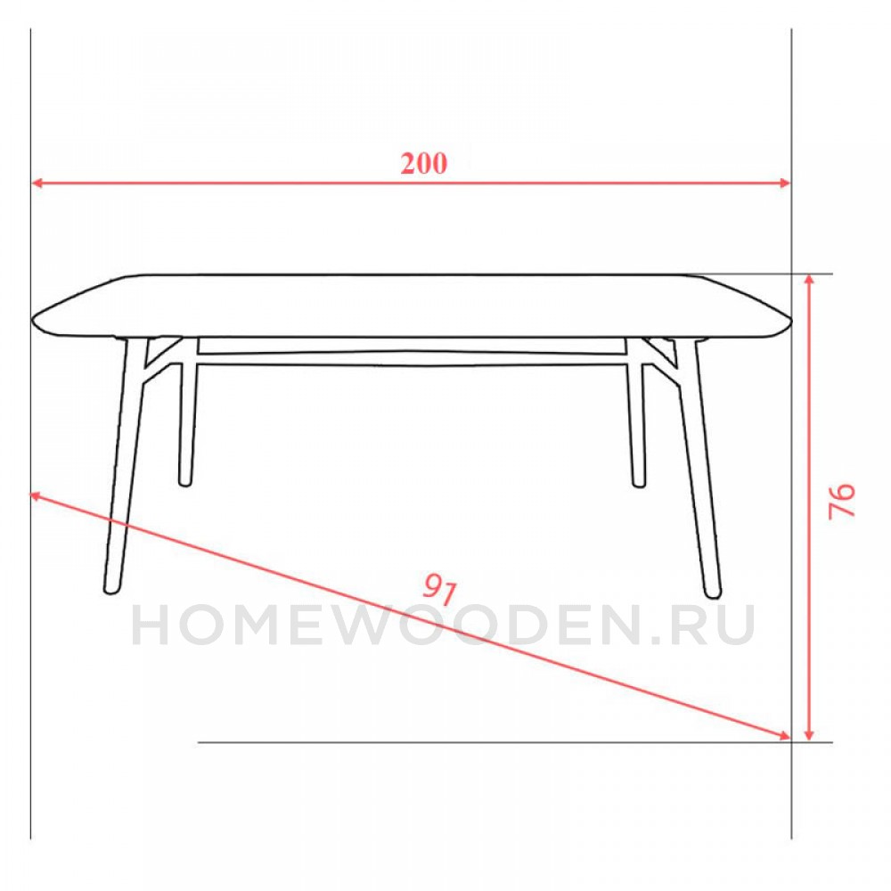Стол обеденный Тайфун 200х91