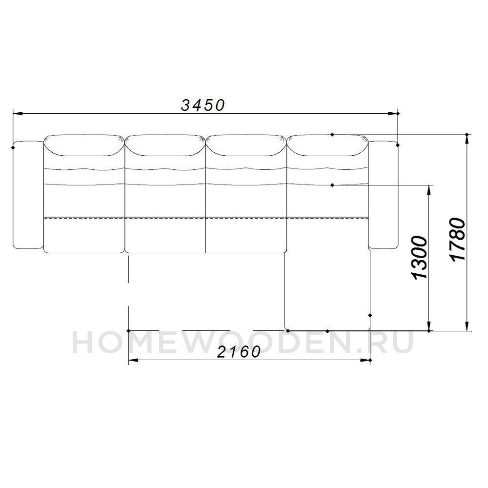 Диван угловой Рич М Премиум ГМФ 541