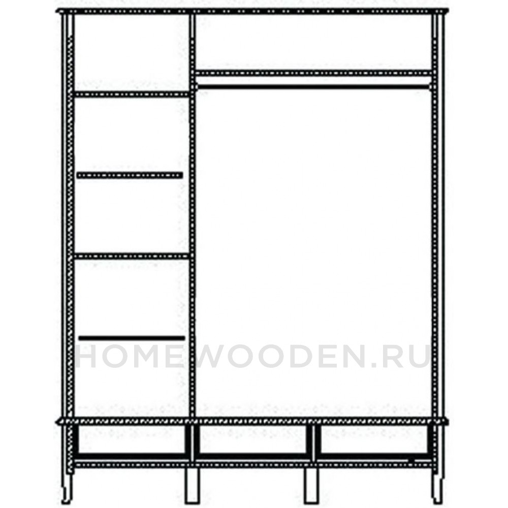 Шкаф Лаура ММ-267-01/03-1