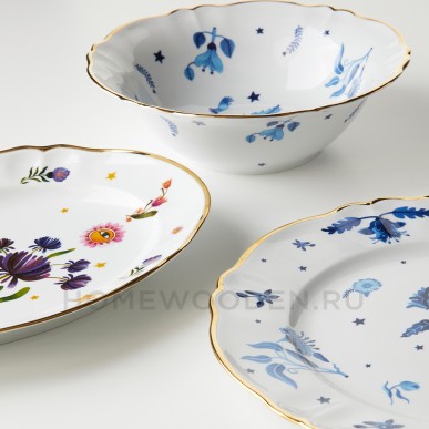 Блюдо круглое BLUE FLORAL 32,5 см BITOSSI HOME