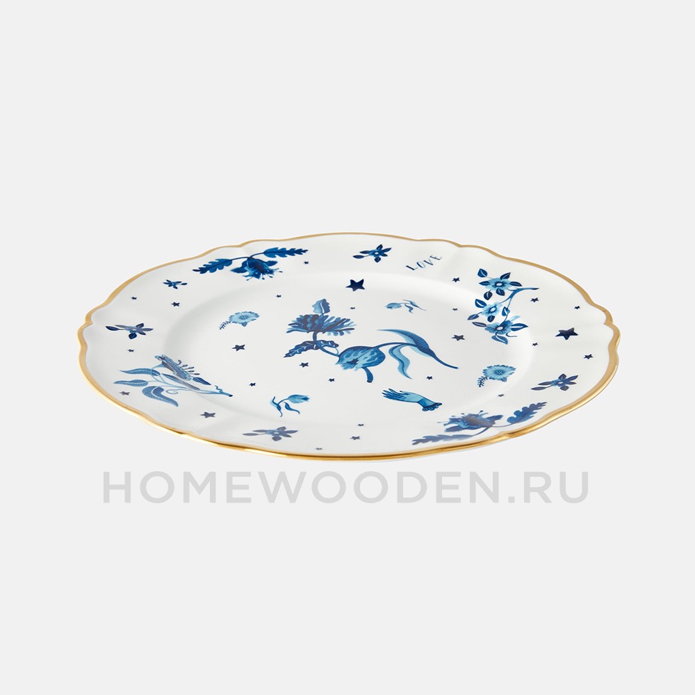 Блюдо круглое BLUE FLORAL 32,5 см BITOSSI HOME