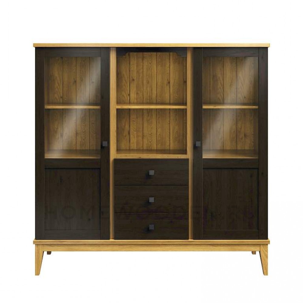 Шкаф для посуды Бон Вояж 203-150 (ФК) из массива сосны