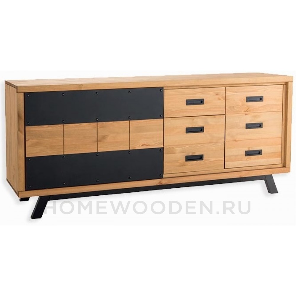 ТУМБА ОНИКС 121-200 1 СДВИЖНАЯ ДВЕРЬ, 2 ГЛУХИЕ ДВЕРИ И ВЫДВИЖНОЙ ЯЩИК БЕЙЦ/МАСЛО