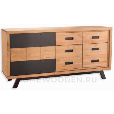 ТУМБА ОНИКС 121-180 1 СДВИЖНАЯ ДВЕРЬ, 2 ГЛУХИЕ ДВЕРИ И ВЫДВИЖНОЙ ЯЩИК БЕЙЦ/МАСЛО