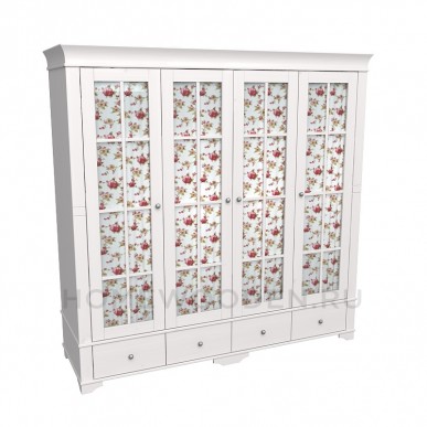 Шкаф Бейли 4-х створчатый со стеклом