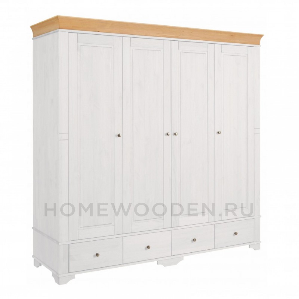 Шкаф Бейли 4-х створчатый с глухими дверями