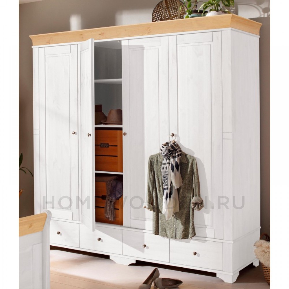 Шкаф Бейли 4-х створчатый с глухими дверями