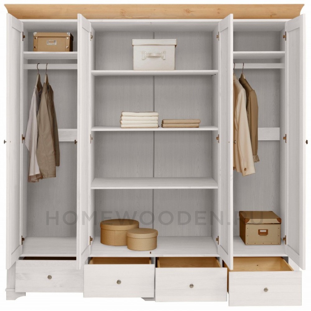 Шкаф Бейли 4-х створчатый с глухими дверями