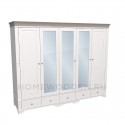 Шкаф Бейли 5-х створчатый с 2 глухими дверями 3 стеклянными дверями