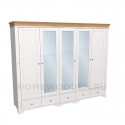 Шкаф Бейли 5-х створчатый с 2 глухими дверями 3 стеклянными дверями