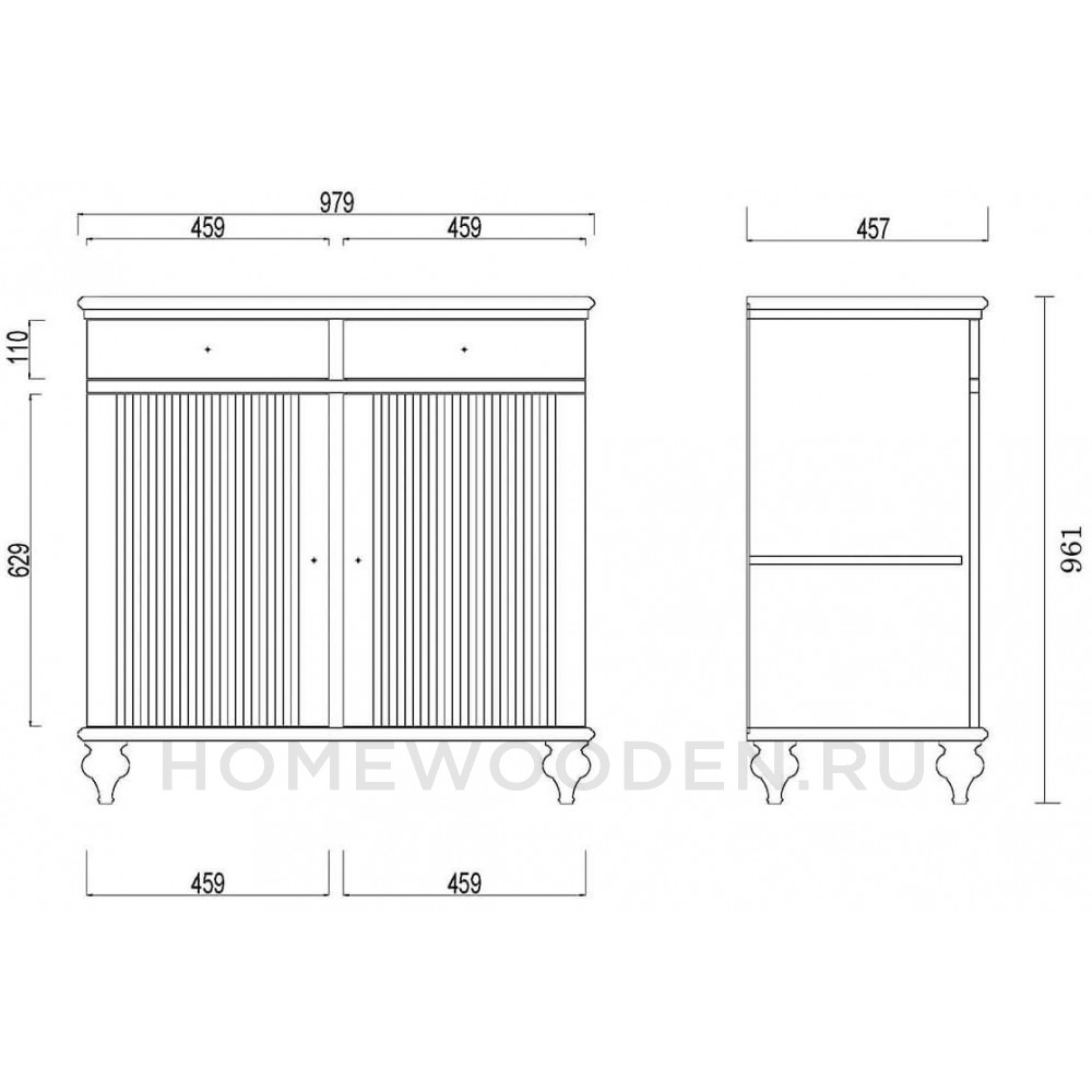 Комод Рандеву 22 из массива сосны