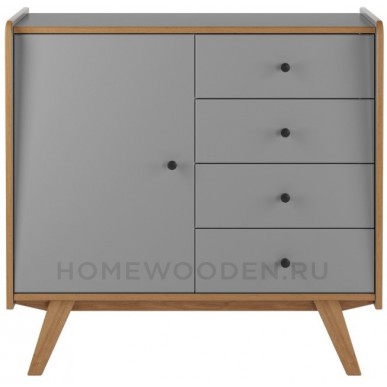 ТУМБА ВИНТАЖ 1 ДВЕРЬ 4 ЯЩИКА