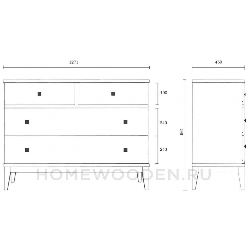 Комод Бон Вояж 04 из массива сосны