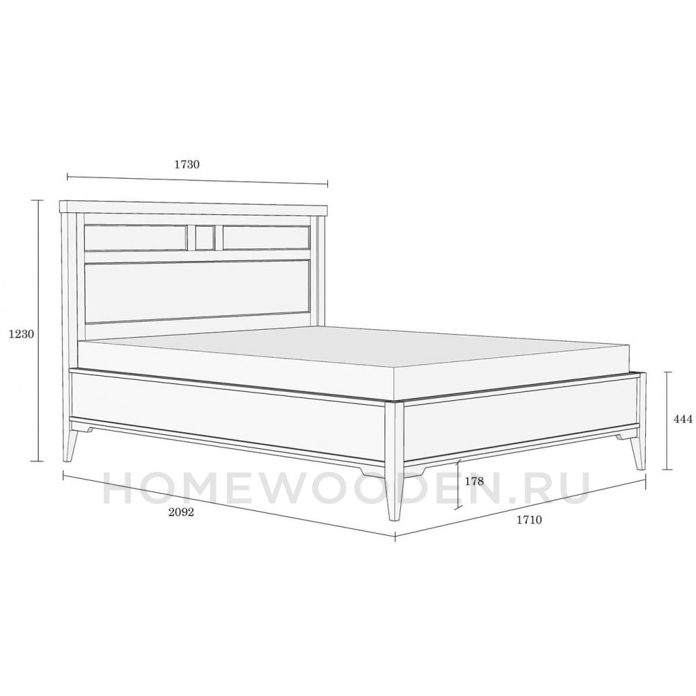 Кровать Бон Вояж 180 из массива сосны