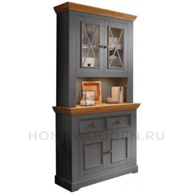 Буфет Форест малый серый 7012/бейц масло