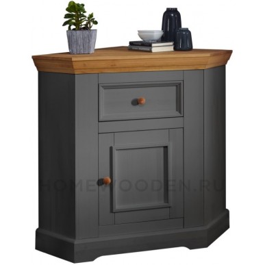 Комод Форест угловой 1 дверь 1 ящик (комод буфета) серый 7012/бейц масло