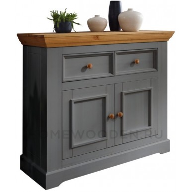 Комод Форест 2 двери 2 ящика (комод буфета) серый 7012/бейц масло