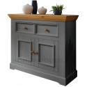 Комод Форест 2 двери 2 ящика (комод буфета) серый 7012/бейц масло