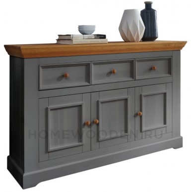 Комод Форест 3 двери 3 ящика (комод буфета) серый 7012/бейц масло