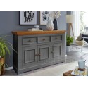 Комод Форест 3 двери 3 ящика (комод буфета) серый 7012/бейц масло
