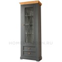Шкаф для посуды Форест узкий 1 дверь 2 ящика серый 7012/бейц масло