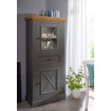 Шкаф для посуды Форест низкий 2 двери 1 ящик серый 7012/бейц масло