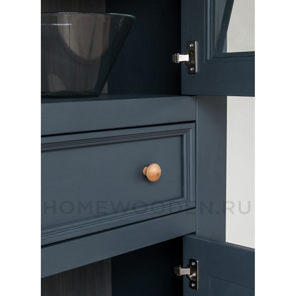 Шкаф для посуды Форест широкий 4 двери 1 ящик серый 7012/бейц масло