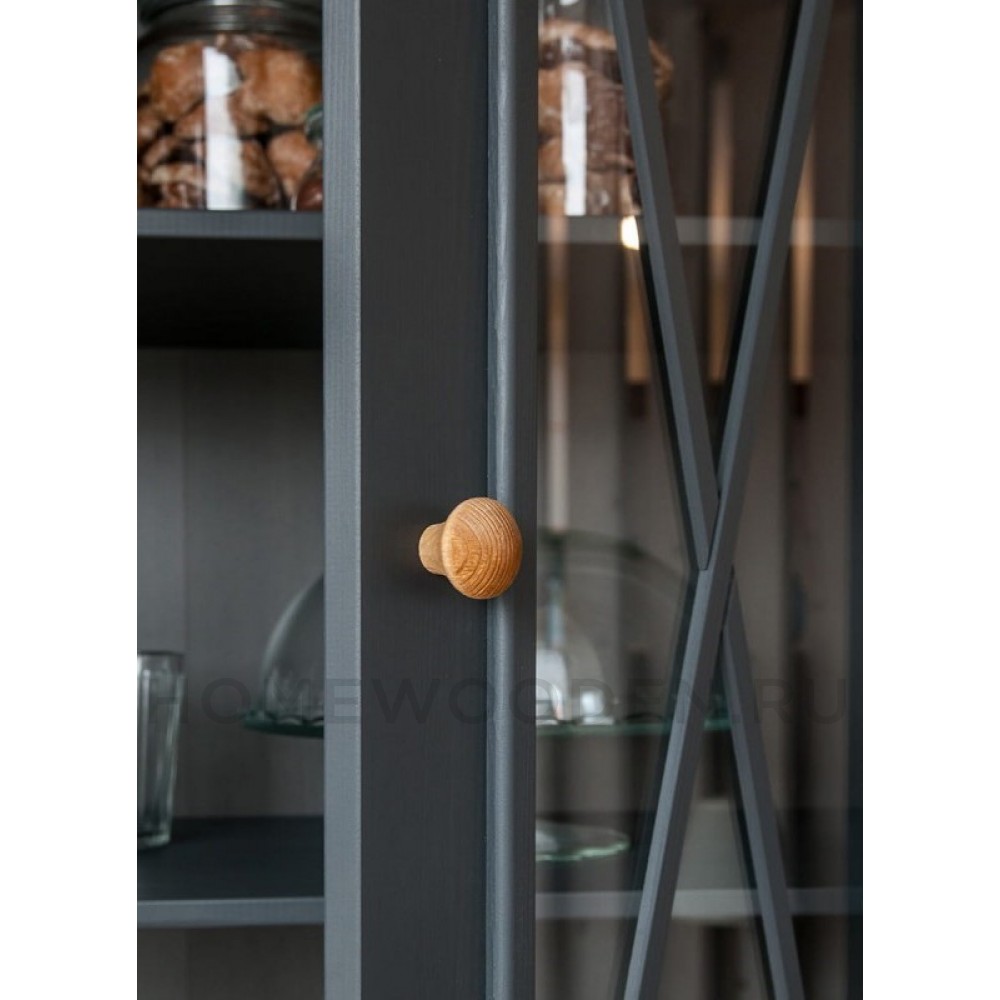 Шкаф для посуды Форест широкий 4 двери 1 ящик серый 7012/бейц масло