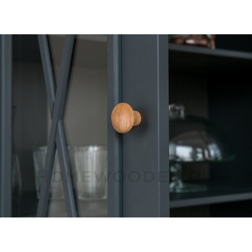 Шкаф для посуды Форест широкий 4 двери 1 ящик серый 7012/бейц масло