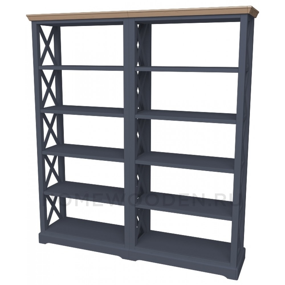 Стеллаж Форест сквозной серый 7012/бейц масло